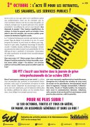 1er octobre : l'acte II pour les retraites, les salaires, les services publics !