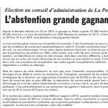 Election au conseil d'administration de La Poste - L'abstention grande gagnante