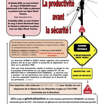 Orange - La production avant la sécurité !