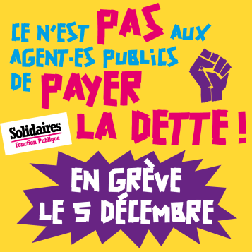 Du jamais vu contre notre statut et notre santé ! Grève jeudi 5 décembre